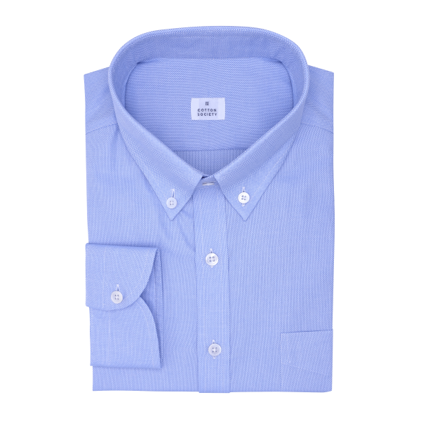 Chemise homme Oxford Uni Bleu