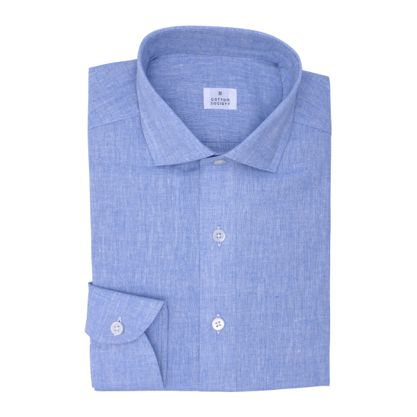 Chemise homme Chambray Uni Bleu