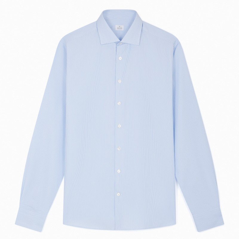 Chemise homme Popeline Rayé Bleu