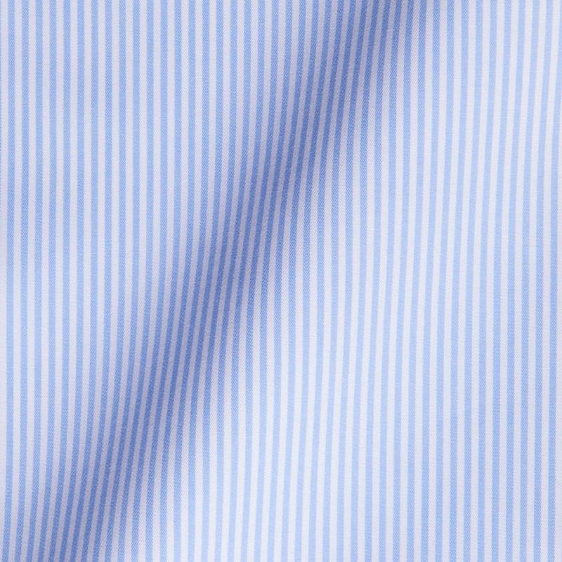 Twill Rayé Bleu Ciel Blanc