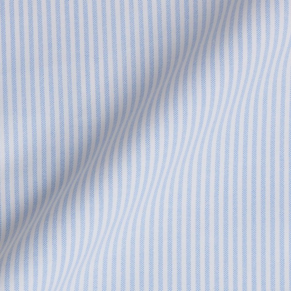 Oxford Rayé Bleu clair2