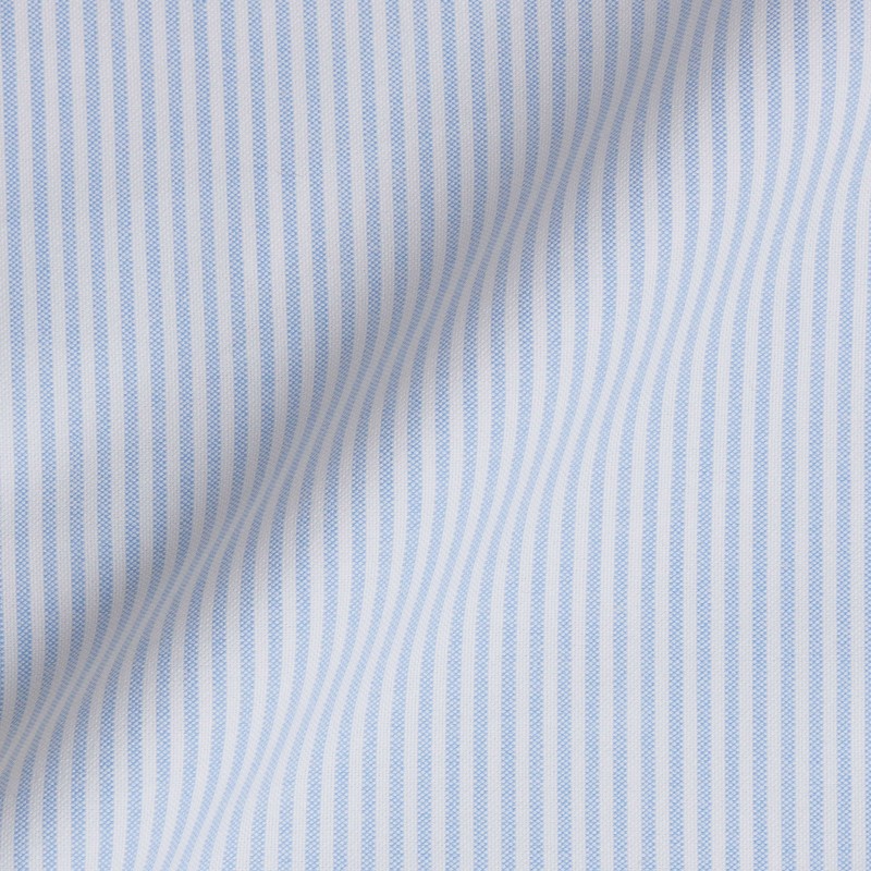 Oxford Rayé Bleu clair