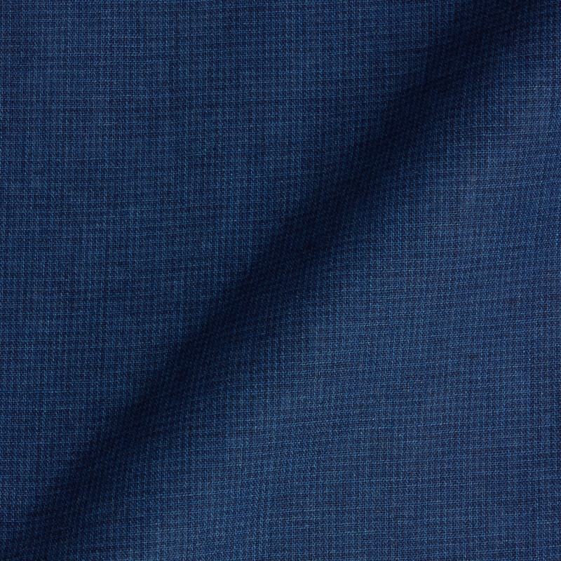 Coton Lin Carreaux Bleu Marine