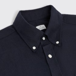 Flanelle Uni Bleu marine