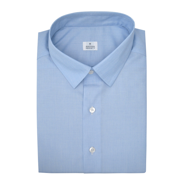 Chemise homme Popeline Uni Bleu