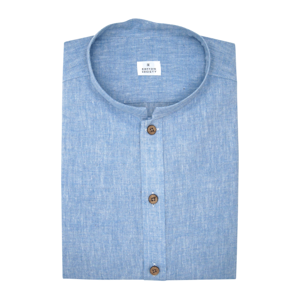 Chemise homme Chambray Uni Bleu