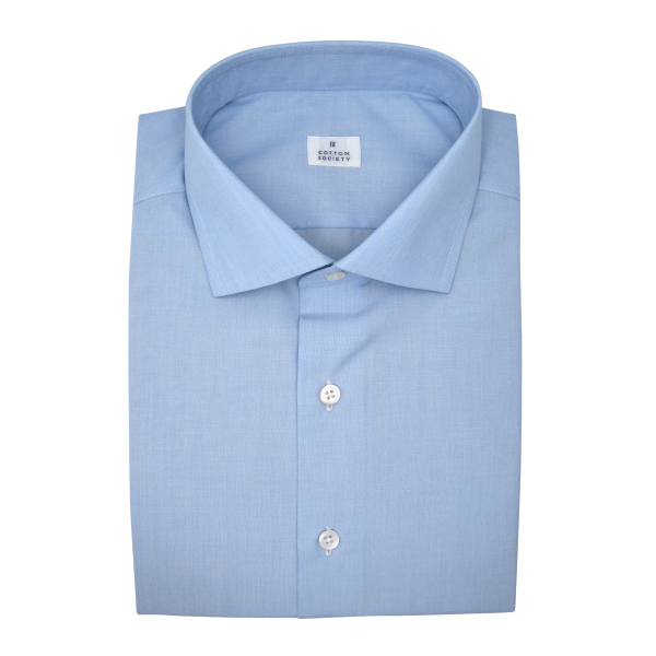 Chemise homme Popeline Uni Bleu