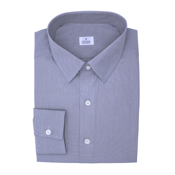 Chemise homme Popeline Uni Gris